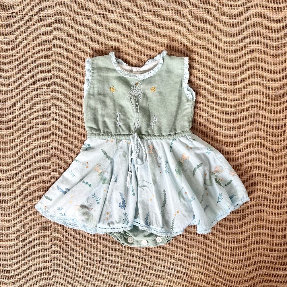Well Dressed Wolf Green Romper